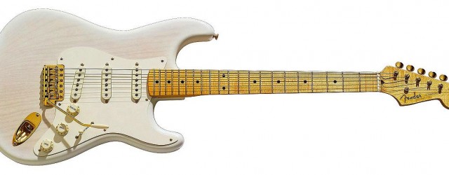 Here is a Mary Kay style strat. It is beautiful in it’s old white finish with gold hardware.